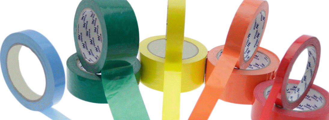 Adhésif PVC couleurs d'emballage apte au contact alimentaire
