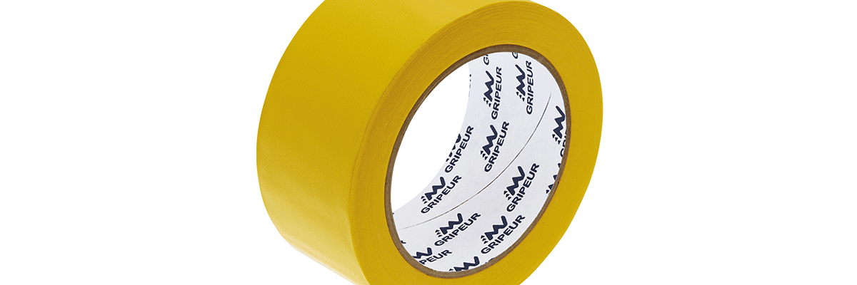Ruban adhésif PVC souple jaune strié pour le bâtiment - LIMA Adhésifs